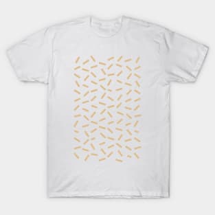 White Confetti on Textured Brandy Yellow Background T-Shirt